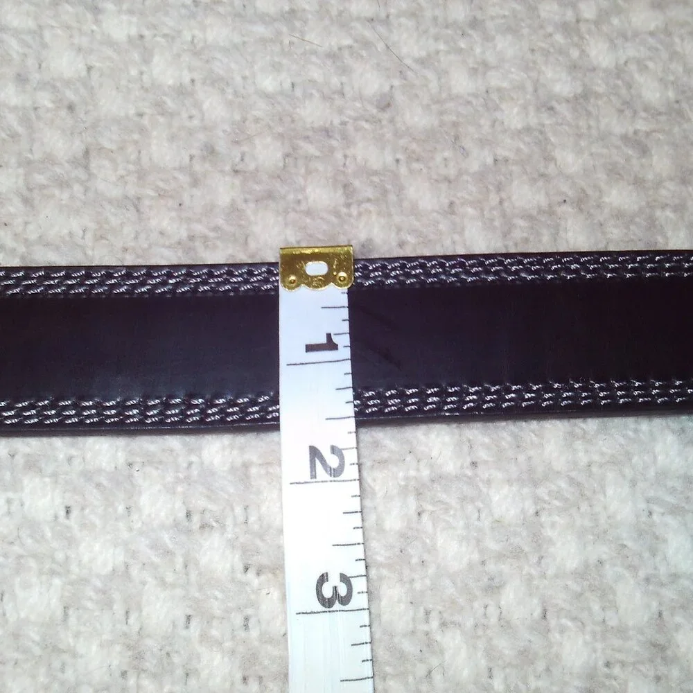 NWT Hickory Creek Black Leather Belt 52 Plus Men Western Workwear Minimalist